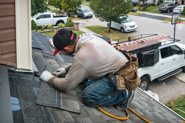 Professional Roofing technician working in Plainsboro, NJ